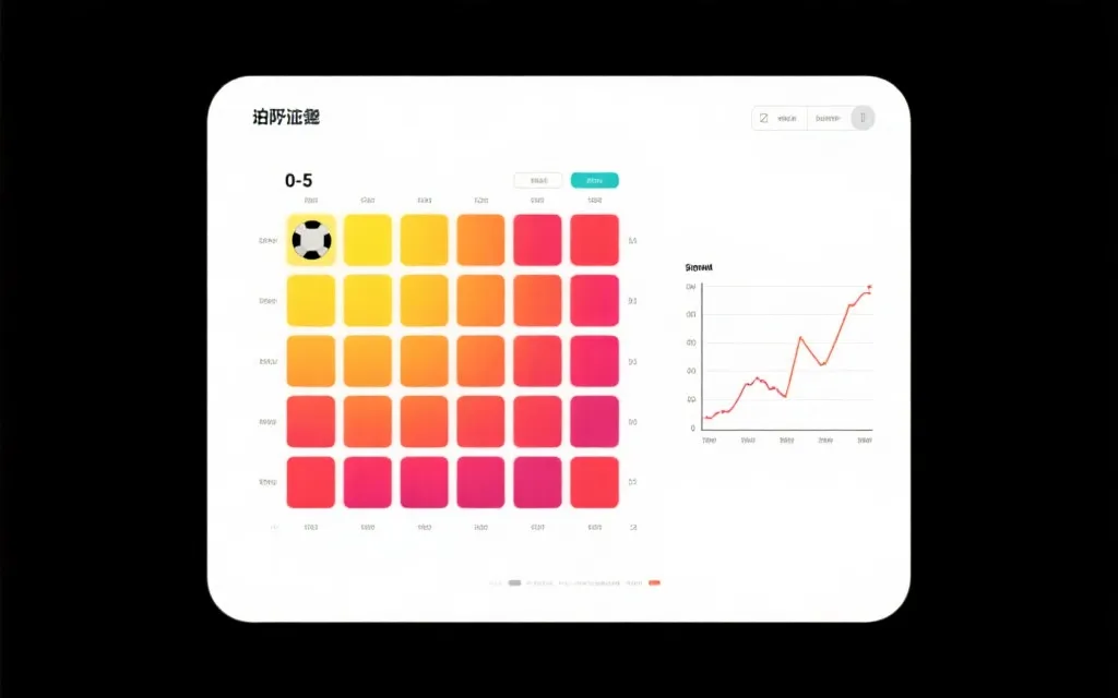泊松比分矩阵示意图与关键概率高亮