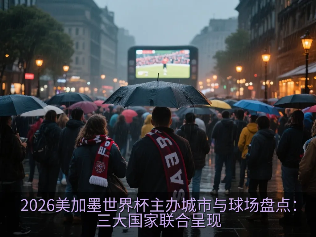 北美大陆极简风示意图，标注出不同主办城市的地理分布，风格清新现代